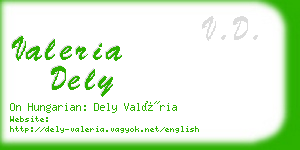 valeria dely business card